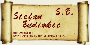 Stefan Budimkić vizit kartica